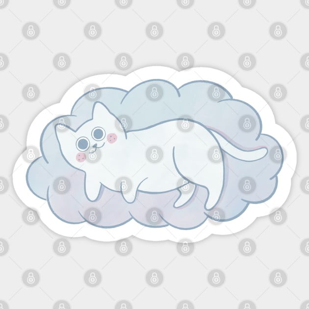 Pastel Cloud Cat Sticker by awesomesaucebysandy